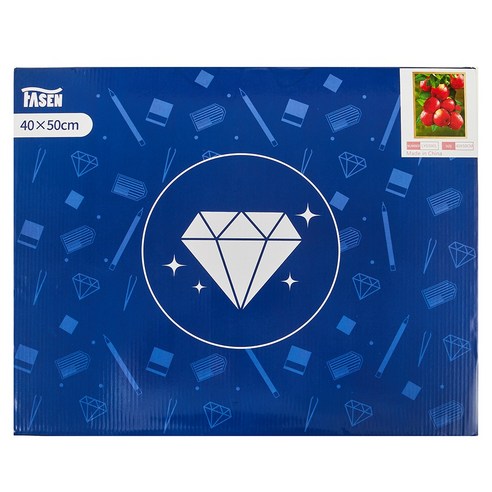 FASEN 액자 보석십자수 캔버스형 DIY 키트 40 x 50 cm, FAN05, 1세트
