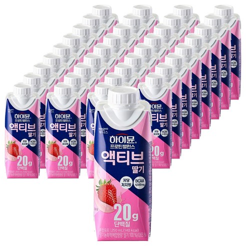 하이뮨 프로틴 밸런스 액티브 딸기 250ml, 36개 실사용 후기 | 효과 있을까? - 상품 이미지 1