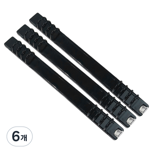 탑피아 8공 노트 다이어리 악세사리 A5, 블랙, 6개