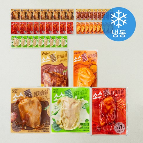맛있닭 소스 통 닭가슴살 혼합, 100g, 50개, 1세트