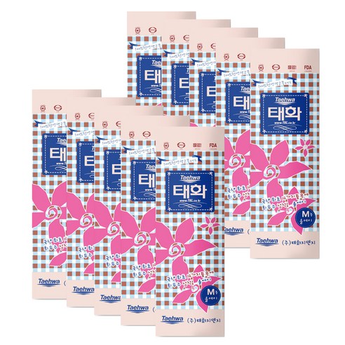 태화 올에이 고무장갑, 핑크, 중(M), 10개