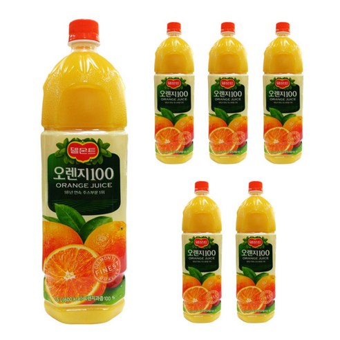 델몬트 오렌지100 주스, 1.5L, 6개