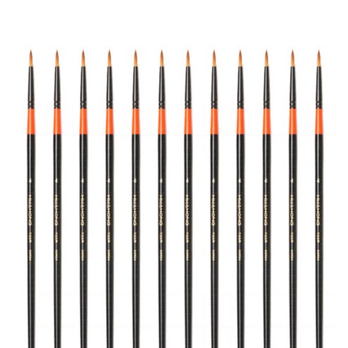 화홍 수채화붓 700R, 4호, 12개입