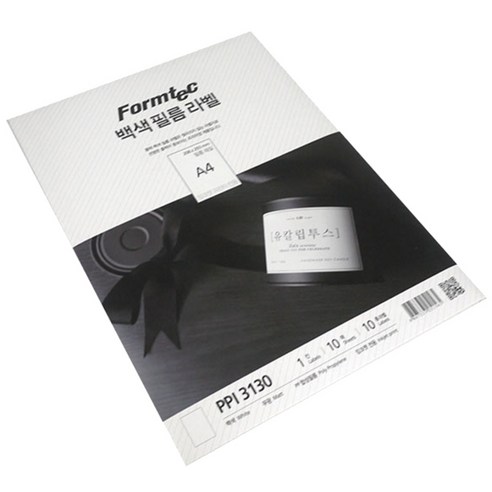 폼텍 전산 백색필름 라벨지 210 x 297 mm PPI-3130, 1칸, 10개