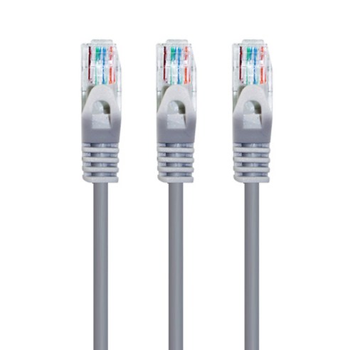 AVIVE 고급형 UTP CAT5.E 랜선 케이블, 그레이, 3개, 5m