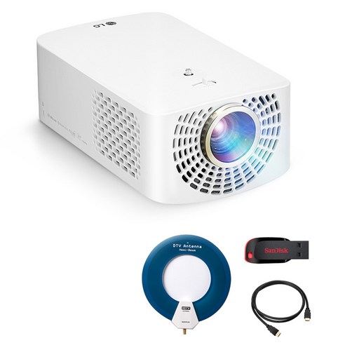 LG전자 시네빔 프로젝터 HF60FAG + 헤미빔 안테나 + USB 8GB + HDMI 1.5m 세트 최신형