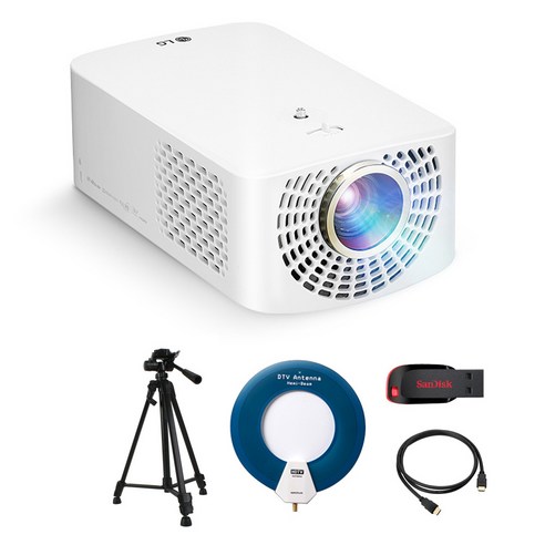 LG전자 시네빔 프로젝터 HF60FAG + 고급 삼각대 + 헤미빔 안테나 + USB 8GB + HDMI 1.5m 세트 최신형