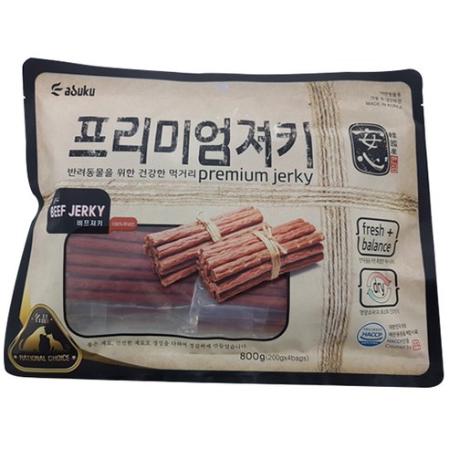 아스크 반려동물 안심 프리미엄 져키, 소고기맛, 800g, 1개