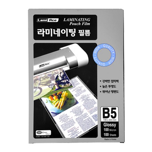 라미에이스 라미네이팅 필름 코팅지 100mic, B5, 100개