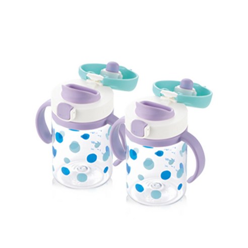 릿첼 AQ 외출용 드링킹머그, 라이트블루, 2개, 200ml