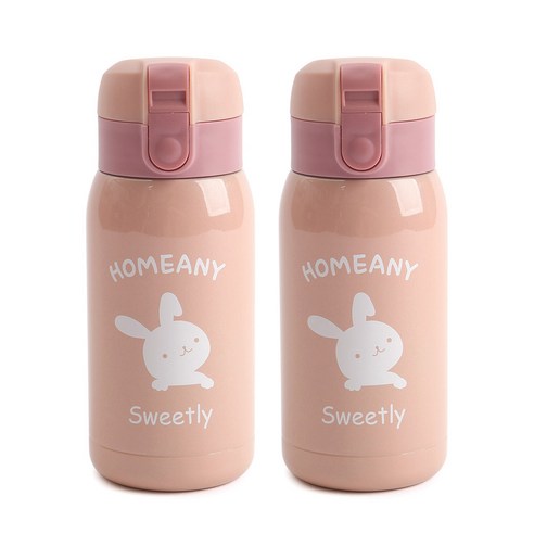 홈애니 원터치 보온보냉병 2p 세트, 핑크, 300ml, 1세트 핑크, 300ml, 1세트