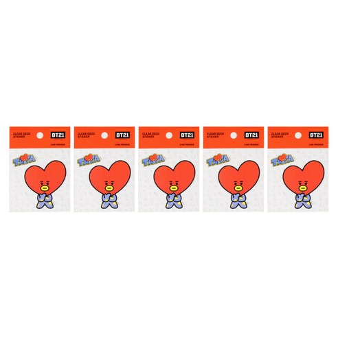 라인프렌즈 BT21 클리어 데코 스티커 2탄, 타타, 7개