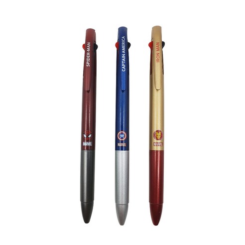1977아토 마블 캐릭터 3색 볼펜 0.7mm, 랜덤 발송, 3개
