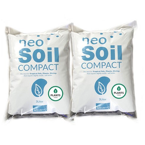 아쿠아리오 네오 컴팩트 소일 플랜츠 1mm, 3L, 2개
