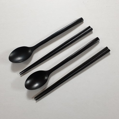 허밍쉐프 장미목 정제옻칠 수저세트, 1세트, 숟가락 2p + 젓가락 2벌