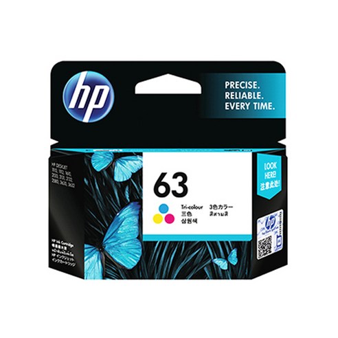 HP 프린터 잉크 HP63 F6U61AA, 컬러, 1개