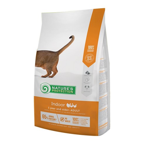 네이쳐스프로텍션 어덜트용 인도어 고양이 건식사료, 1개, 2kg, 닭