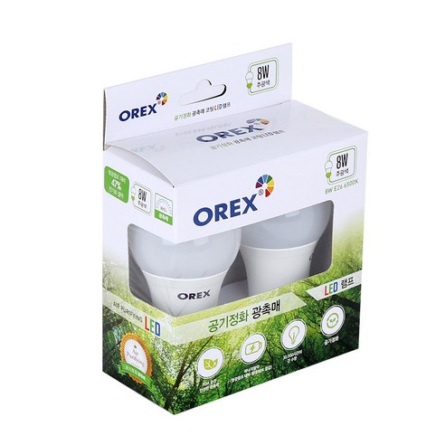 OREX 空氣淨化光觸媒塗層 LED 燈 8W - LED 電燈 | 酷澎
