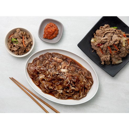 셰프초이스 한돈 양념 돼지 불고기 후기 분석 - 먹음직스러운 완성 비주얼