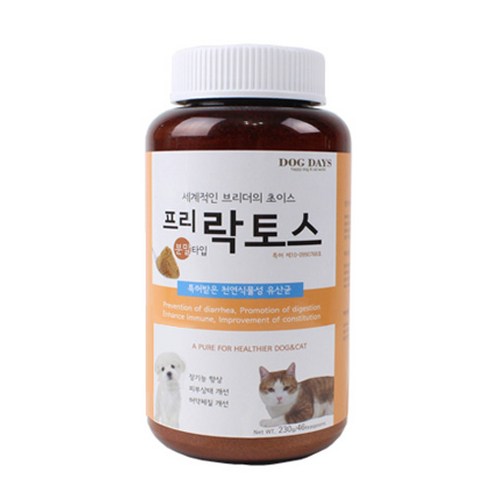 도그데이즈 반려동물 분말 영양제, 230g, 장건강/유산균, 1개