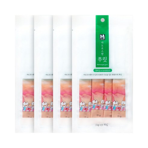 마도로스펫 살 파우더 쭈릿 고양이간식, 혼합맛(명태/북어), 60g, 4개