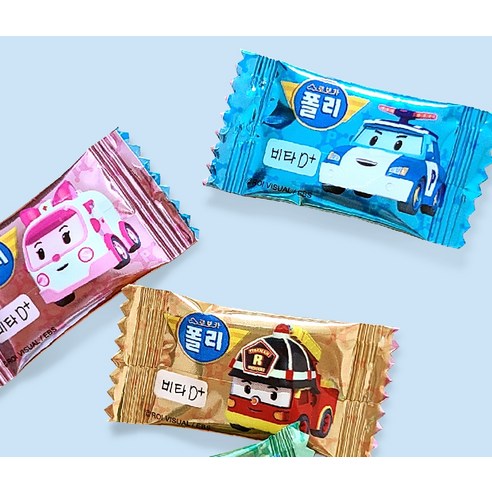 로보카폴리 비타 D 플러스 복숭아맛 캔디 500정, 1개 실사용 후기 | 효과 있을까? - 상품 이미지 2