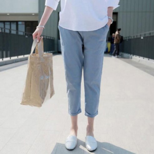 겟잇블루 여성용 루즈핏 하렘 캐주얼 임부용 팬츠