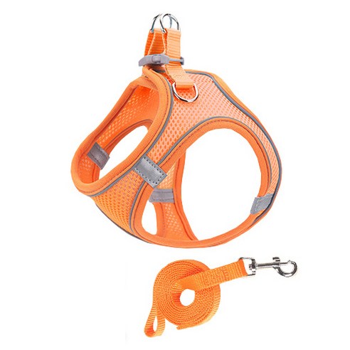 Pai 반려동물 굿타임 하네스세트 오렌지 × XXXS × 1세트, 오렌지 × XXXS × 1세트 섬네일