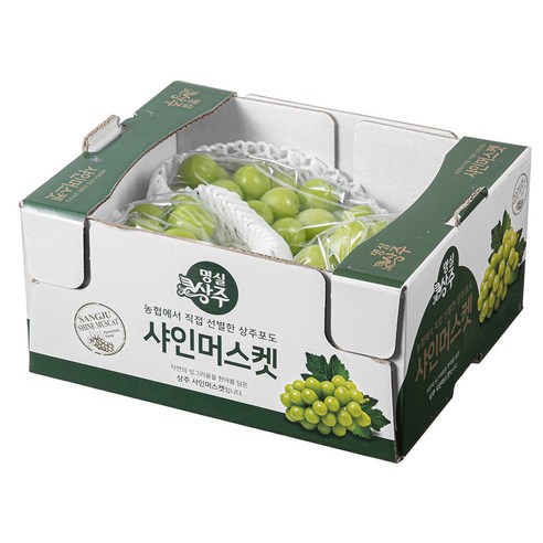 명실상주 고당도 샤인머스켓 후기 분석 - 세척 후 신선한 모습