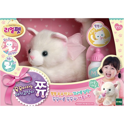 리얼펫 꾹꾹이 하는 아기고양이 쮸