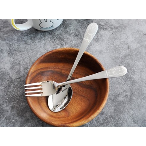 키친유 미피 국산 스텐 스푼 + 포크 세트 이미지 3