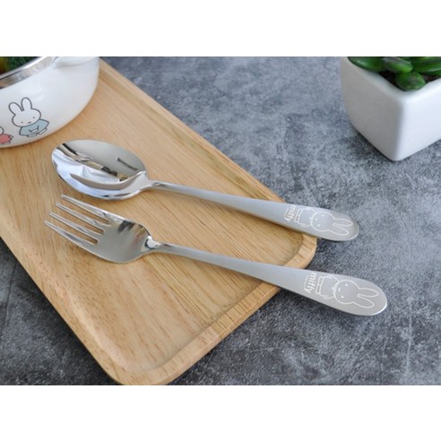 키친유 미피 국산 스텐 스푼 + 포크 세트 이미지 2