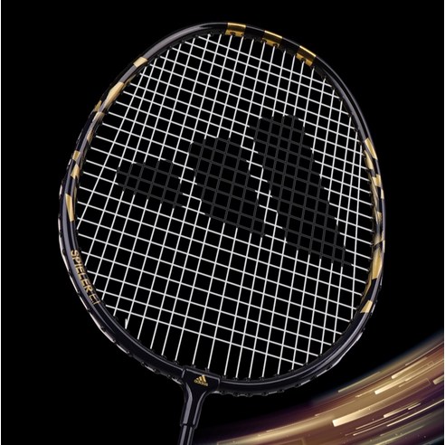 아디다스 성인용 배드민턴 라켓 2p + 풀커버 세트, SPIELER E1 후기 분석 - 라켓 샤프트 및 로고 이미지