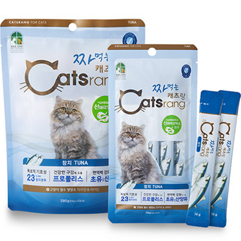 짜먹는캐츠랑 간식 24p, 참치, 336g, 1개