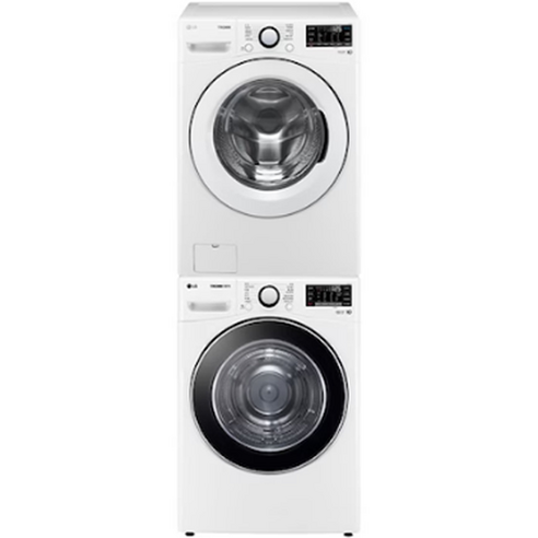 LG 트롬 세탁기건조기세트 F19WDWP-8WL 세탁기 19kg + 건조기 18kg 화이트 유광 방문설치, F19WDWP-8W