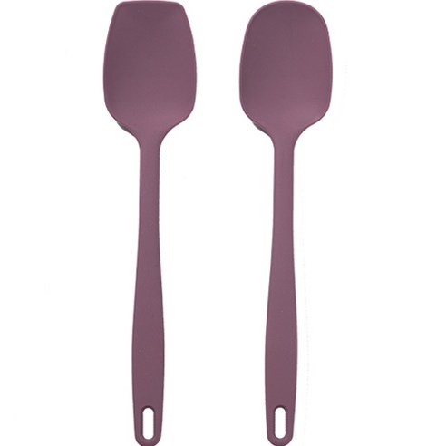 키친팩토리 실리콘 이유식 멀티스푼 세트, 멀티스푼 + 사각요리스푼, 버건디, 1개