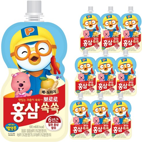 팔도 뽀로로 홍삼쏙쏙 배도라지 100ml, 10개 맛있게 먹은 솔직 후기 - 상품 이미지 1