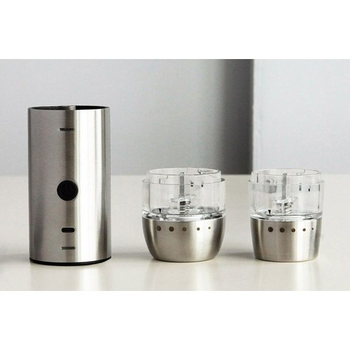 마리슈타이거 프로피 듀오 전자동 소금후추 그라인더 후기 분석 - 하단 LED 라이트 작동