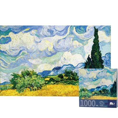 아로무드 아름다운 명화 풍경 직소퍼즐 밀밭, 혼합색상, 1000피스, 1개