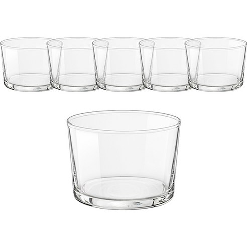 보르미올리 보데가 미니 텀블러 225ml, 투명, 6개