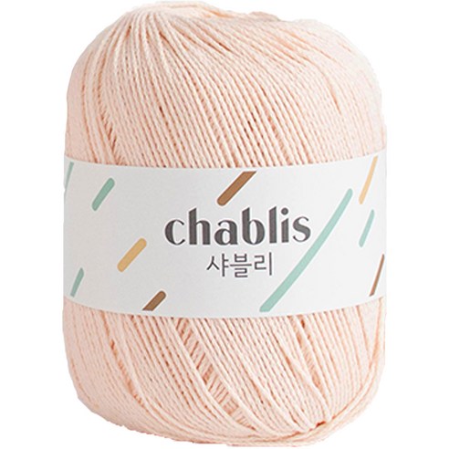 yarna 샤블리 면사 뜨개실, 105 크림피치, 1개