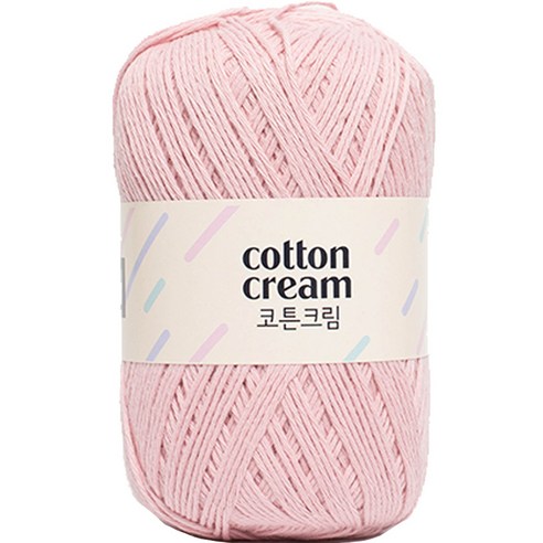 yarna 코튼 크림 뜨개실 70g, 807 베이비핑크, 1개