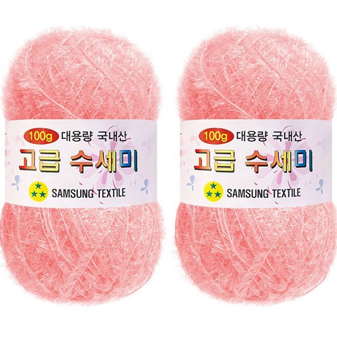 yarna 대용량 고급 수세미 뜨개실 100g, 147소프트핑크, 2개