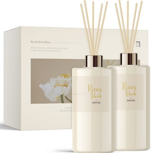 살림백서 라이스 앤 허브 대용량 디퓨저 500ml 2p, 수선화, 1개