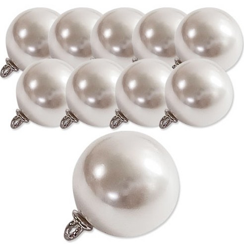 동대문단추왕 진주 단추 12mm, 화이트, 10개