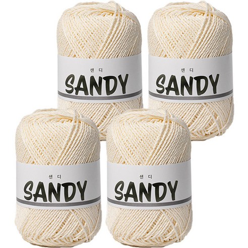 yarna 샌디 뜨개실 50g, 2 아이보리, 4개