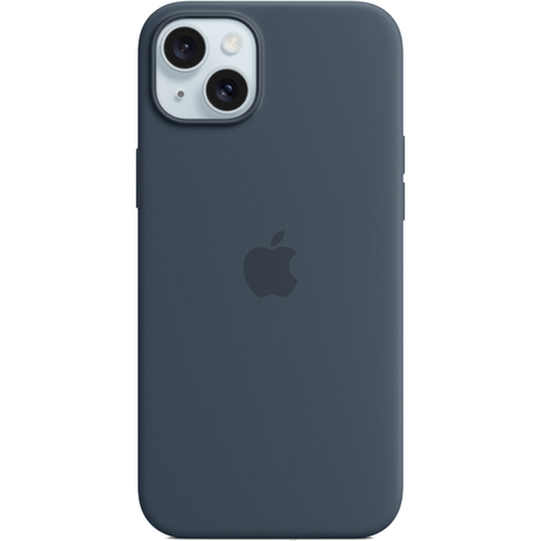 Apple 정품 아이폰 맥세이프 실리콘 케이스, 아이폰15 Plus, 스톰 블루
