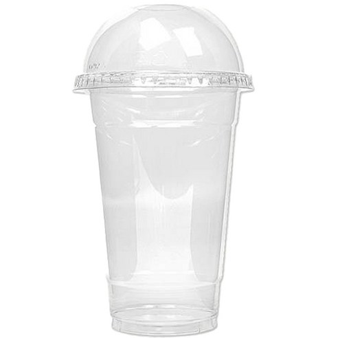 대경홈카페 투명 PET 아이스컵 + 돔뚜껑, 100개, 470ml