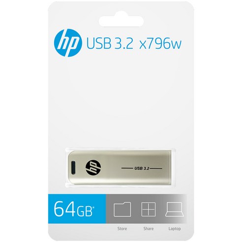 HP USB 3.1 메모리 X796W, 64GB, 1개