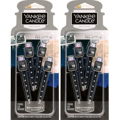 양키캔들 벤트스틱 차량용 방향제, 미드썸머나잇, 2개